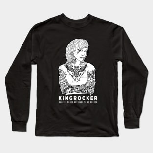 Blonde Girl with tattoo sleeves Long Sleeve T-Shirt